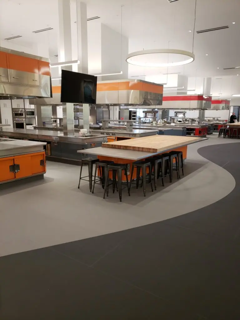 Eco-Grip flooring installed at the Culinary Institute of America in Napa California