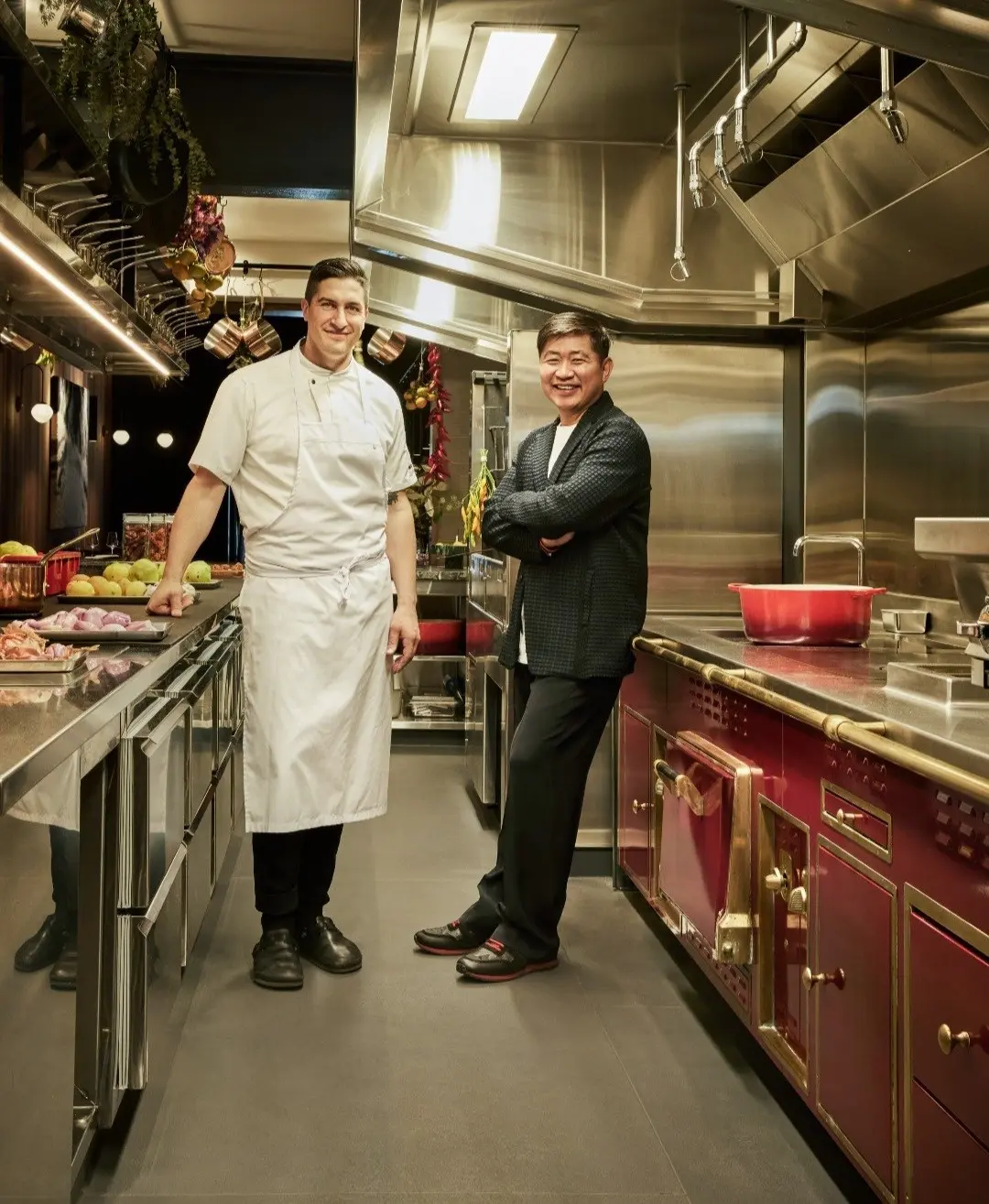 Commercial kitchen flooring at Michelin-starred Enclos in Sonoma California